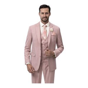 MEN'S EJ SAMUEL MAUVE 3 PIECE FASHION SUIT. M 18022.